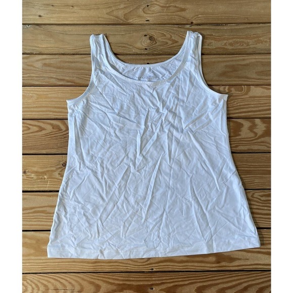 NEW Susan Graver Modern Essentials Tank Top Size Medium Women’s White - Picture 1 of 6